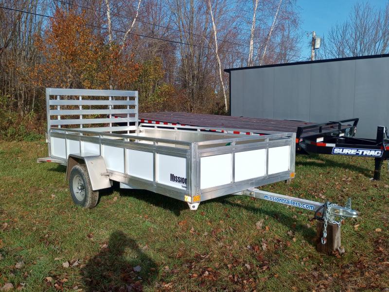 2025 Mission 6x12 Aluminum Utility w/Rear Ramp Gate, 20" Sides, Pressure Treated Decking, HD D-Rings