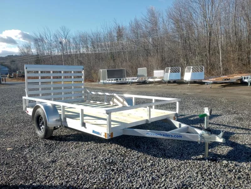 2026 Mission 6.5x12 Aluminum Open Utility Trailer w/Integrated Rear Ramp Gate