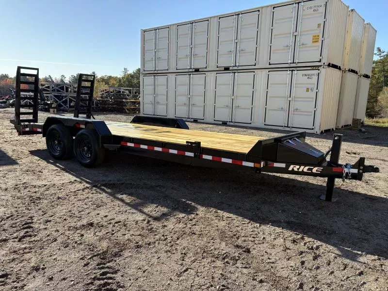 2026 Rice Trailers 7x20 10K Equipment Hauler w/Toolbox & Spare Mount