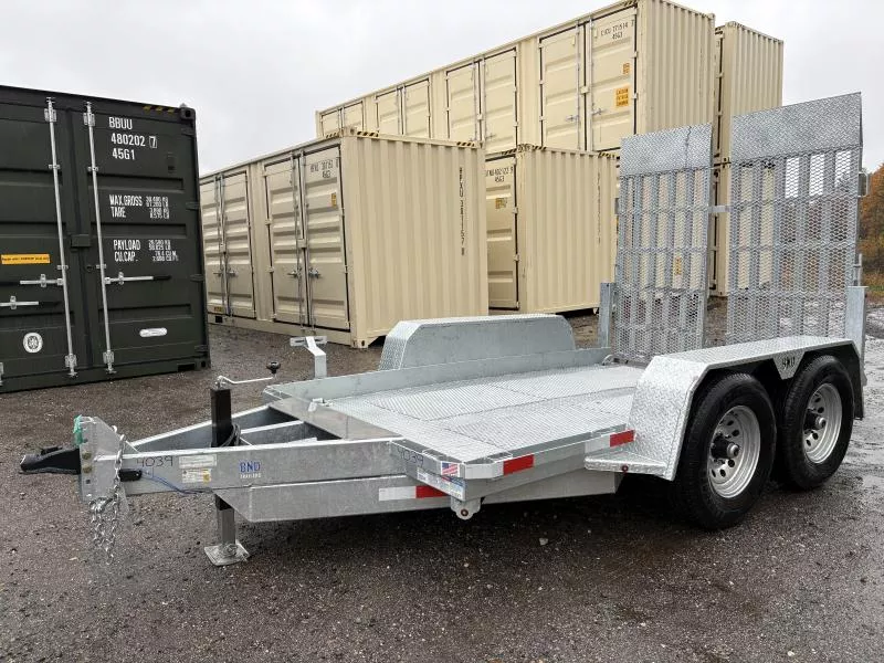 2026 BND 6x10 10K Galvanized Scissor Lift Trailer w/ Ramps & D-Rings