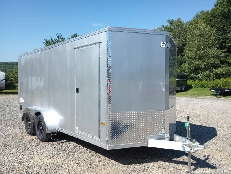 2026 E-Z Hauler XLT 7x16 7K Pro Series Aluminum Enclosed Cargo w/Spring Assist Rear Ramp