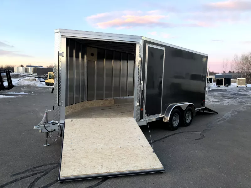 2026 Durabull 7.5X14 2/3-Place Aluminum Drive-In/Out Snowmobile Trailer w/Galvanized Axles