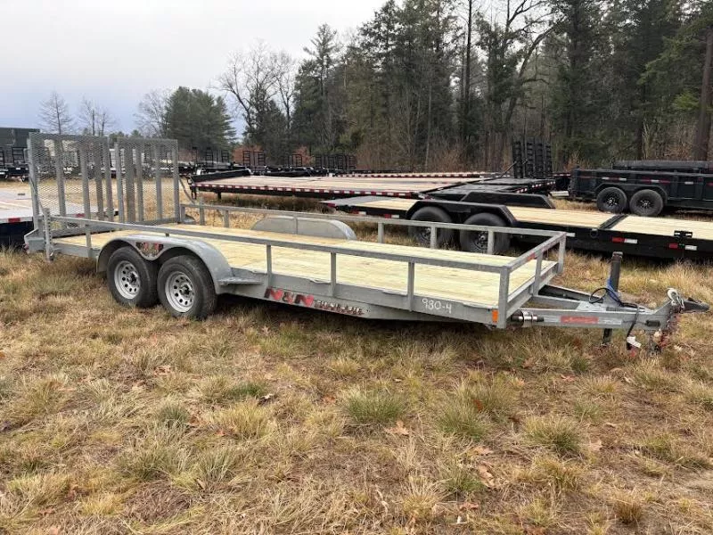 2017 N&N Trailers 7x18 7K Galvanized Car Hauler w/Ramps & Rear Stabilizer Jacks 