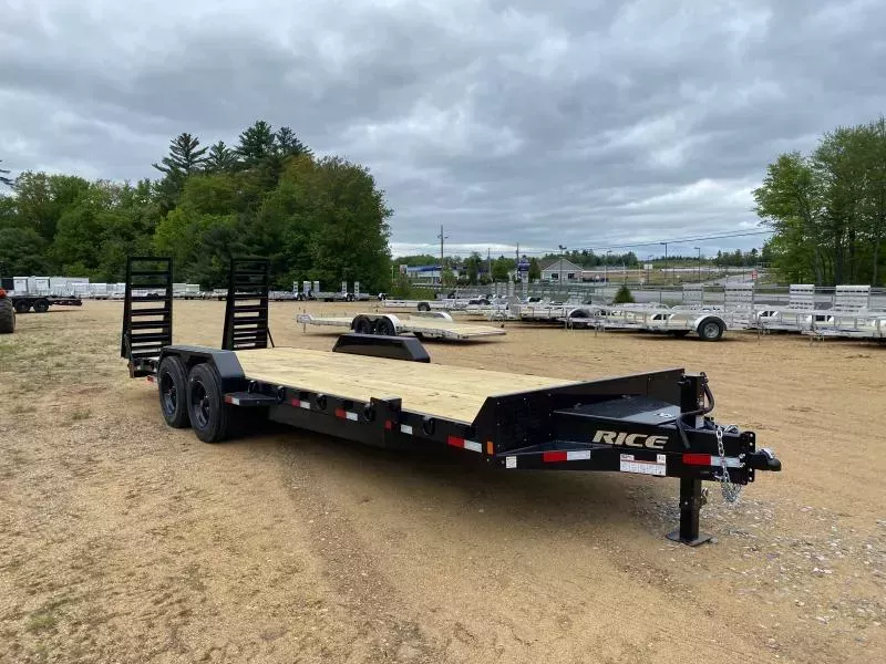 2026 Rice Trailers 7x24 Powder Coated 16K LowPro Equipment Trailer w/ Heavy Duty Ramps