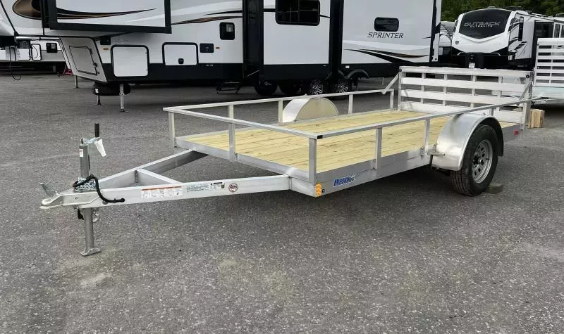 2026 Mission Trailers 6x12 Aluminum Open Utility Trailer w/Bi-Fold Rear Ramp. 796 lbs.