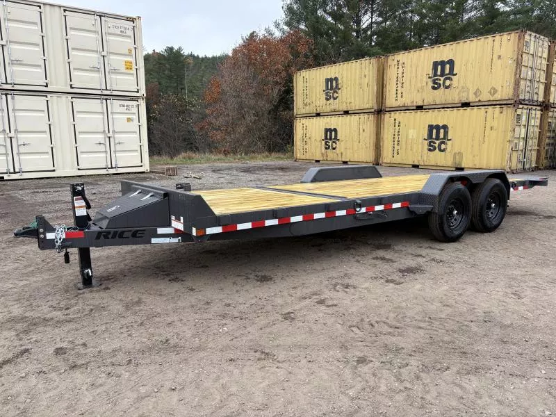 2026 Rice Trailers 7x22 14K Partial Tilt Deck Equipment w/Spare Mount