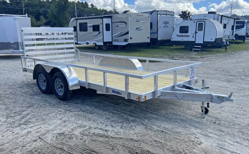2026 Mission 6.5x16 Aluminum Open Landscape/Utility Trailer w/Rear Ramp Gate. 1487 lbs.