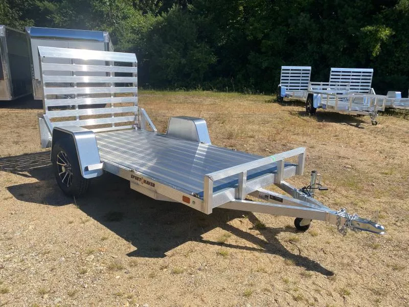 2026 Sport Haven 5x10 All Aluminum 3K Deluxe Flat Utility Trailer w/Fold Flat Rear Ramp