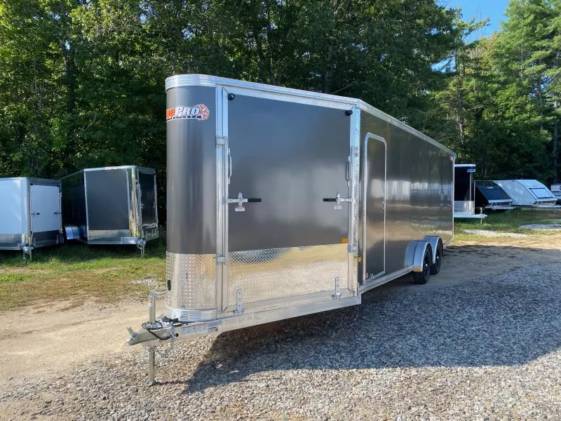 2026 SnoPro Trailers 7.5x24+6 Aluminum 4/5-Place Enclosed Snowmobile Trailer w/Extra Height & Spoiler