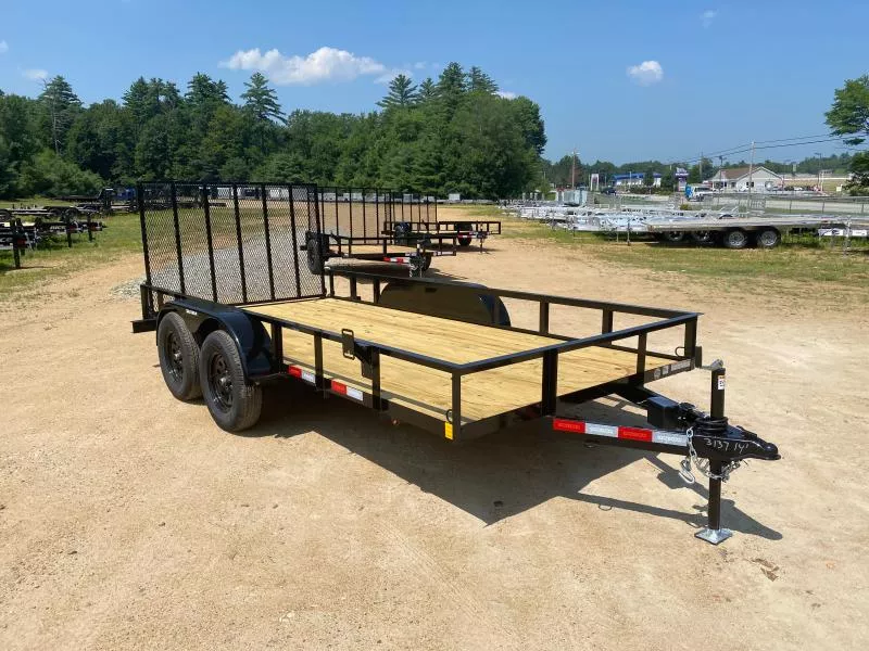 2025 Triple Crown Trailers 6x14 Powder Coated 6K Utility Trailer w/Rear Ramp Gate