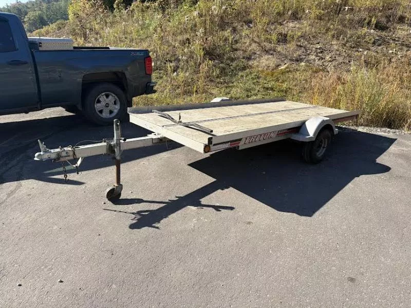 2015 Triton Trailers Elite 5x12 Aluminum Single Place Tilt Deck Snowmobile Trailer 