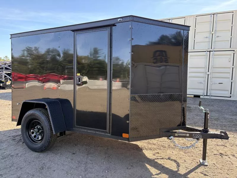 2026 Covered Wagon Trailers 5x8 Enclosed Cargo w/Blackout Package & Rear Ramp 