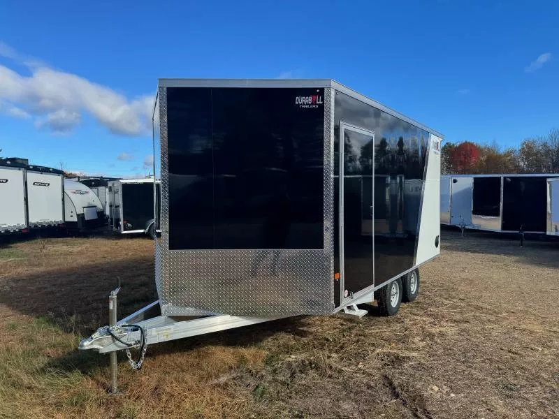 2026 Durabull Trailers 101x14 Aluminum Enclosed 2/3-Place Multi-Sport Snowmobile Trailer w/Extra Height & Spoiler