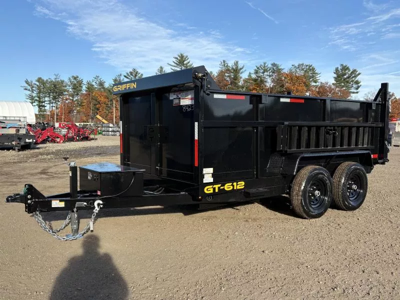 2026 Griffin Trailers 7x14 14K Telescopic Powder Coated Gooseneck Dump Trailer w/Ramps