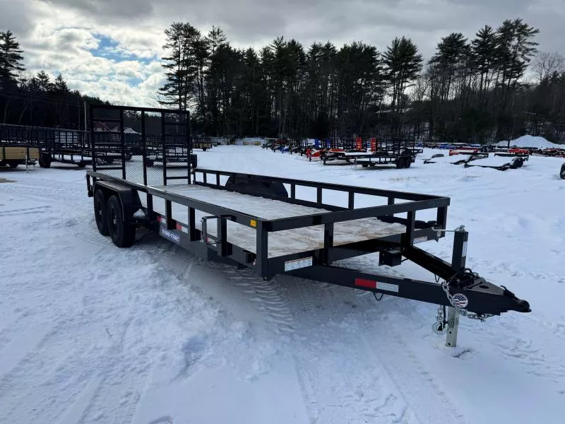 2026 Sure-Trac 7x20 Powder Coated 10K Landscape Trailer w/5' Landscape Gate