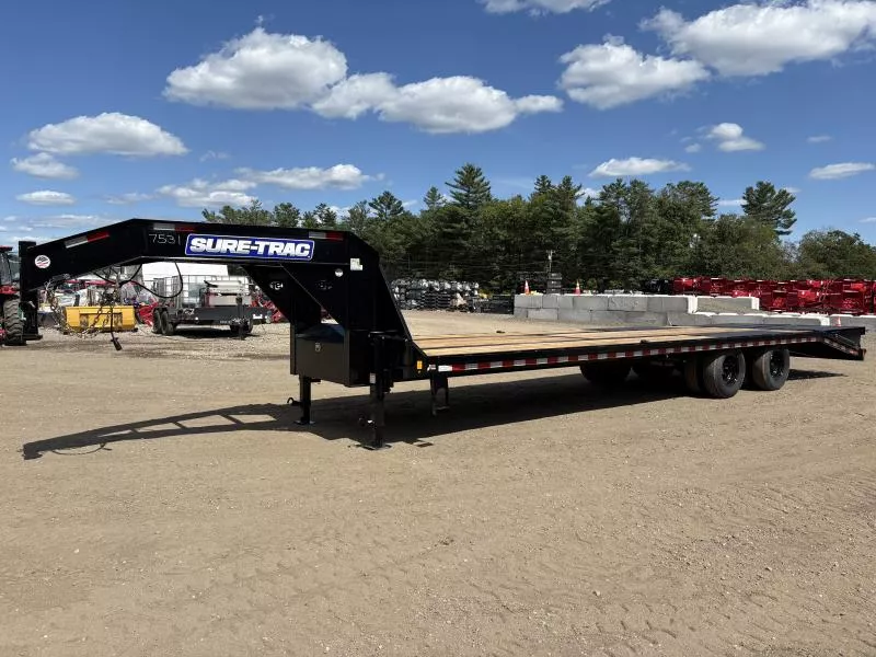 2026 Sure-Trac 8.5x25+5 22.5K HD Low Pro Gooseneck Deckover Equipment Trailer w/Full Width Ramps