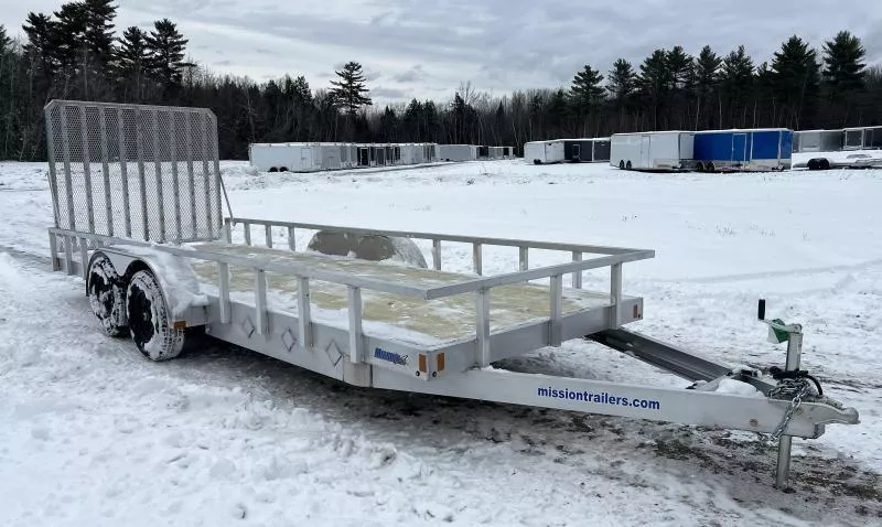 2026 Mission 6.5x20 10K Aluminum Open Landscape/Utility Trailer w/Integrated Rear Ramp