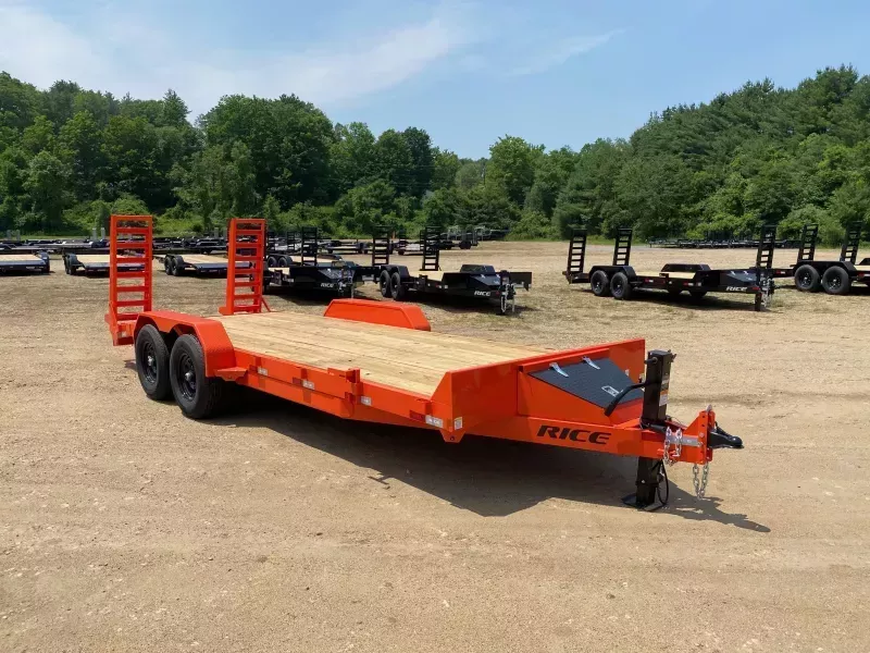 2025 Rice Trailers 7x20 Powder Coated 14K LowPro Equipment Trailer w/Toolbox & Ramps