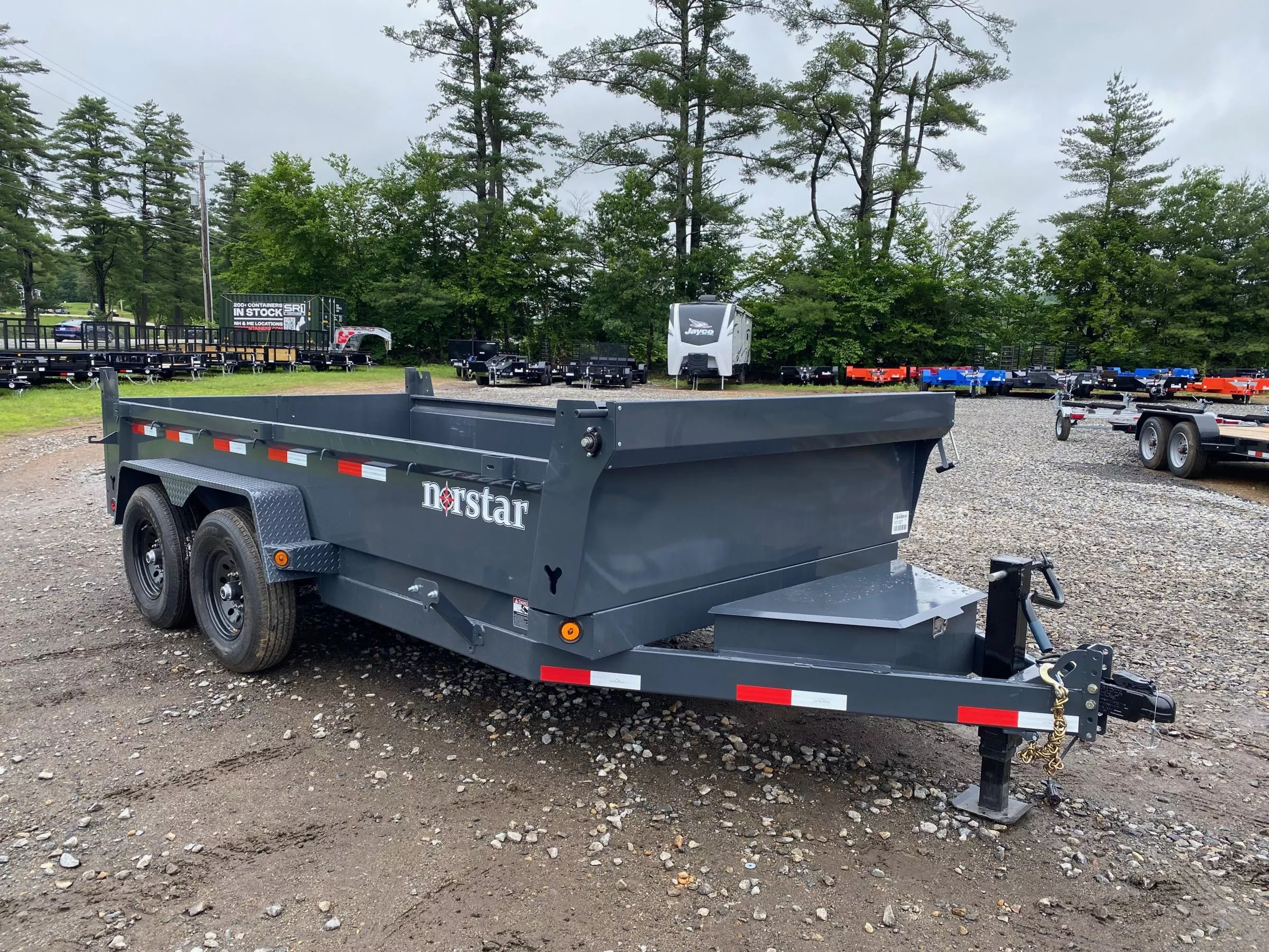 2026 Norstar 7x14 Powder Coated 14K Dump Trailer w/Tarp Kit & Ramps