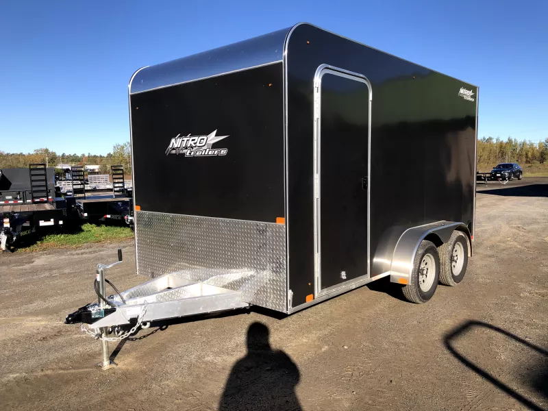 USED 2025 Nitro 7x14 7K Aluminum Enclosed Cargo Trailer w/Ramp Door. 1595 lbs.