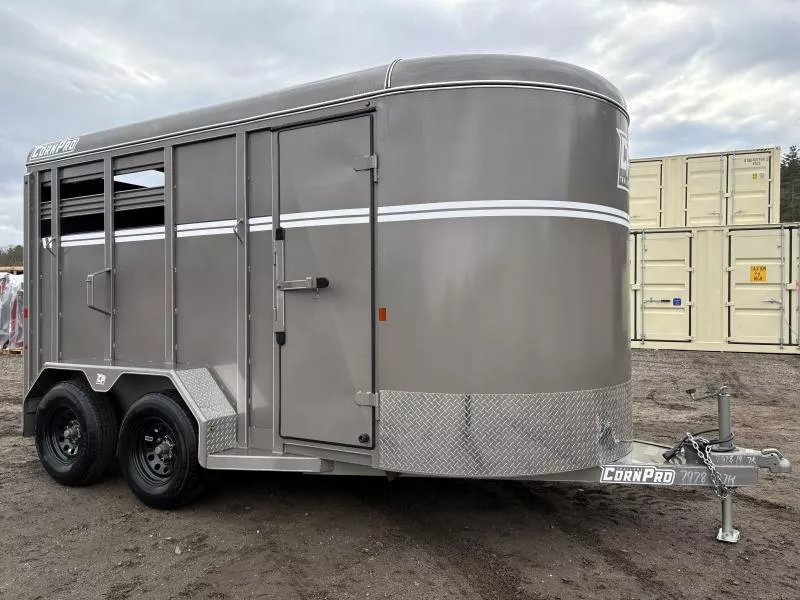 2025 CornPro 7x14 SB-14 7K Steel Livestock Trailer w/Extra Height