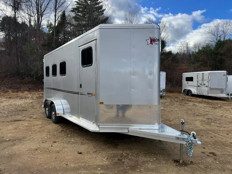 2026 Frontier Strider Series Aluminum 3-Horse Slant Load Trailer w/Swing Out Saddle Rack