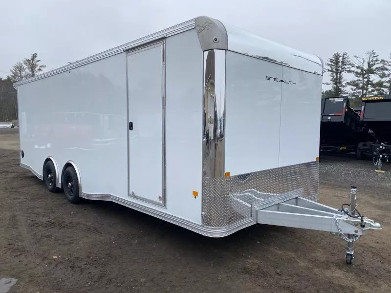 2026 Stealth Trailers 8.5x24 Aluminum 10K Enclosed Car / Racing Trailer w/Escape Door & Spoiler
