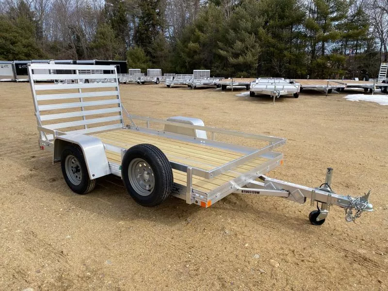 2026 Bear Track 5.5x10 Aluminum 2.2K Utility Trailer w/Rail Kit & Matching Spare