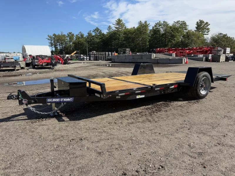 2026 Sure-Trac 6.5x12+4 Powder Coated 10K Single Axle Tilt Equipment Trailer