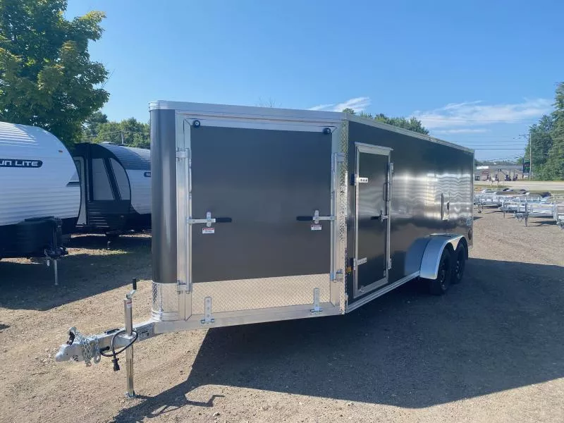2026 Stealth Trailers 7x18+4.5 XLT PRO Aluminum 3-Place Enclosed Snowmobile Trailer w/Fuel Door