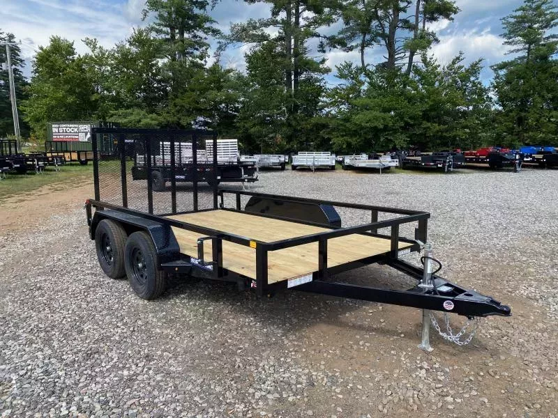 2026 Sure-Trac 7x12 Powder Coated 7K Utility Trailer w/Fold Flat Ramp Gate