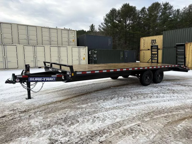 2026 Sure-Trac 8.5X20+4 15K Standard Duty Beavertail Deckover w/Spring Assist Ramps, & Spare Tire Mount