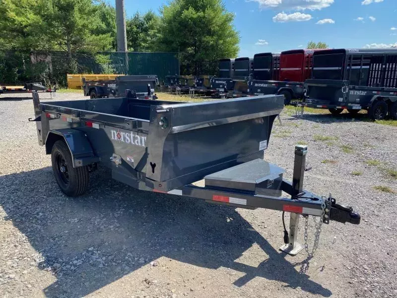 2026 Norstar 5x10 Powder Coated 5.2K Single Ram Dump Trailer w/Ramps & D-Rings