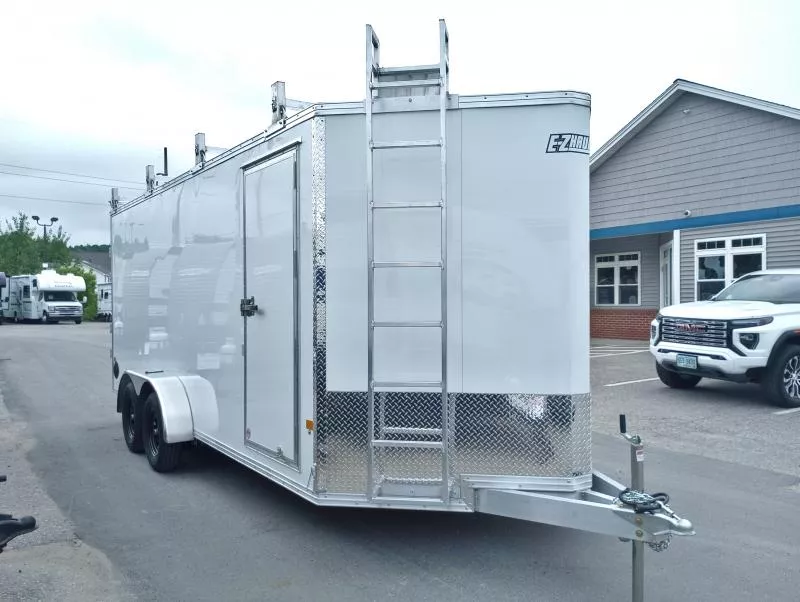 2026 E-Z Hauler 7x18 7K Aluminum Enclosed Cargo w/Contractor Package, Barn Doors