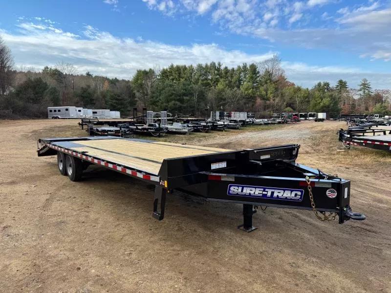 2026 Sure-Trac 8.5x20+5 Powder Coated 17.6K Deckover Equipment Trailer w/Full Width Ramps