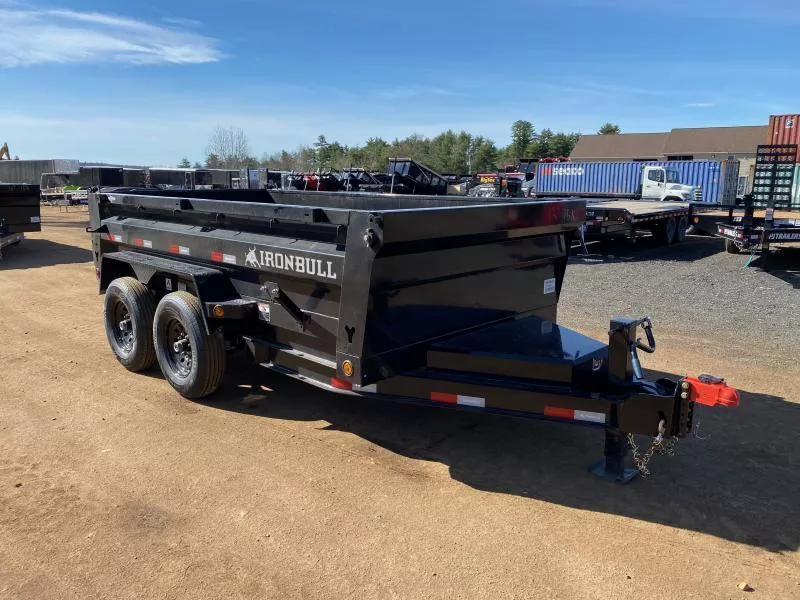 2026 Iron Bull 6x12 Powder Coated 14K Dump Trailer w/Tarp Kit, Ramps, & Spare Mount