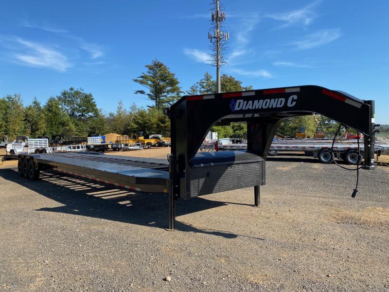 2023 Diamond C Trailers 8.5x44 Powder Coated Gooseneck 24K Open Car Hauler w/Slide Out Ramps & Hydraulic Jacks