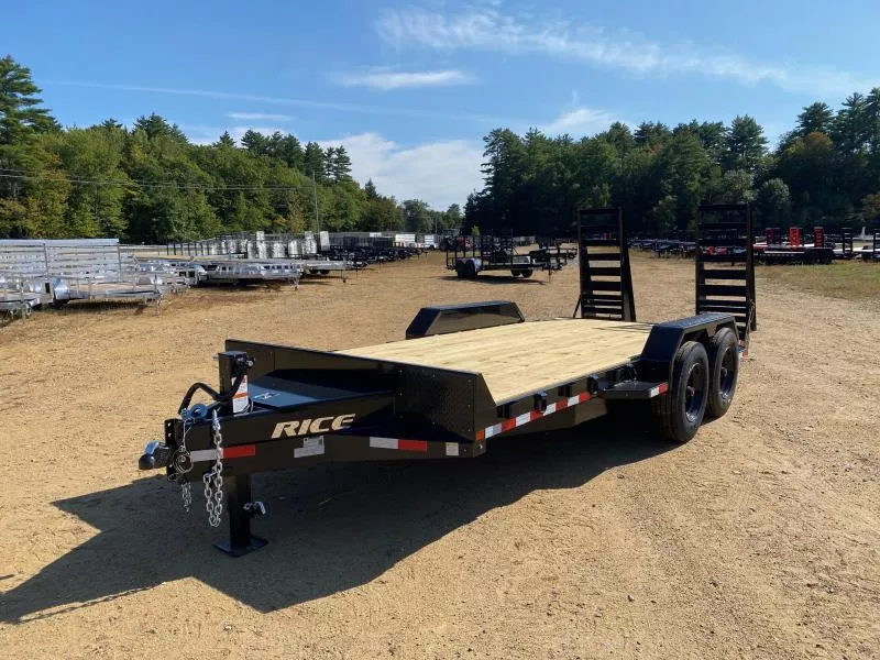 2025 Rice Trailers 7x18 Powder Coated 16K LowPro Equipment Trailer w ...