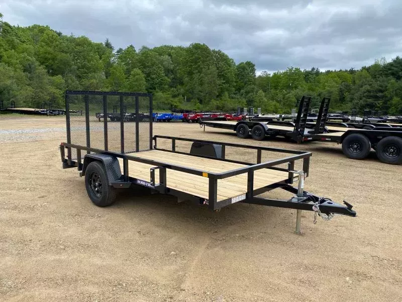 2026 Sure-Trac 7x12 Powder Coated 3K Utility Trailer w/Fold Flat Ramp Gate