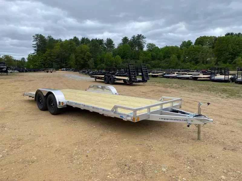 2026 CargoPro Trailers 7x22 Aluminum 7K Wood Deck Car Hauler w/Slide-In Ramps