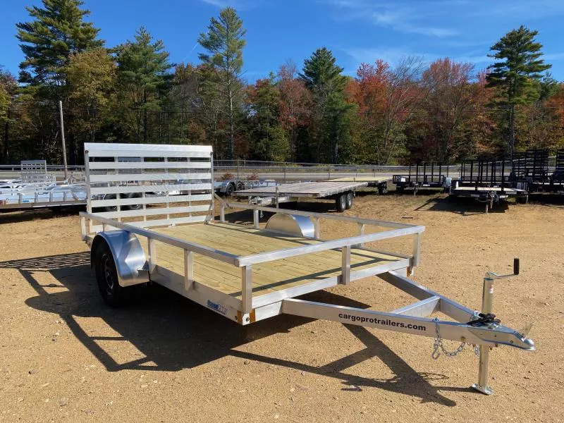 2026 CargoPro Trailers 6.5x12 Aluminum 3K Utility Trailer w/Fold Flat Rear Ramp