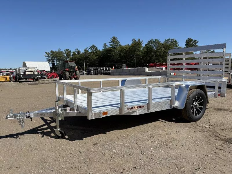 2026 Sport Haven 6x12 3K Aluminum Utility Trailer w/Aluminum Decking