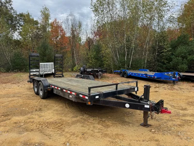 2015 Quality Steel And Aluminum 7x20 13.6K Equipment Trailer w/Stand-Up Ramps & Chain Tray