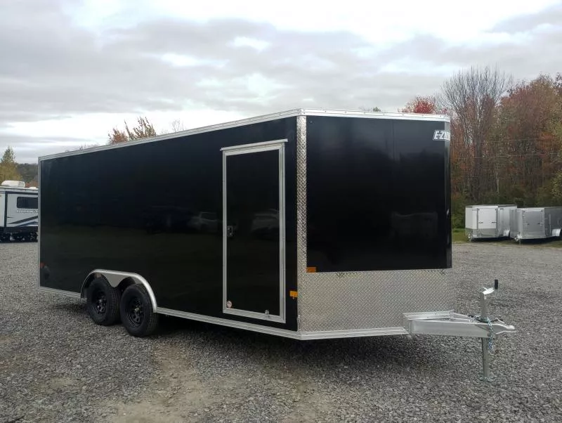 2026 E-Z Hauler 8.5x18 7K Aluminum Enclosed Cargo Trailer w/Spring Assist Ramp Door