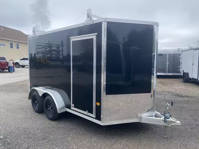 2026 Stealth 7x12 Aluminum 7K Enclosed Cargo Trailer w/Ladder Racks & Rear Barn Doors