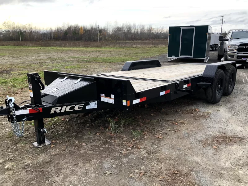 USED 2025 Rice Trailers 7x20 14K Partial Tilt Deck Equipment w/Spare Mount