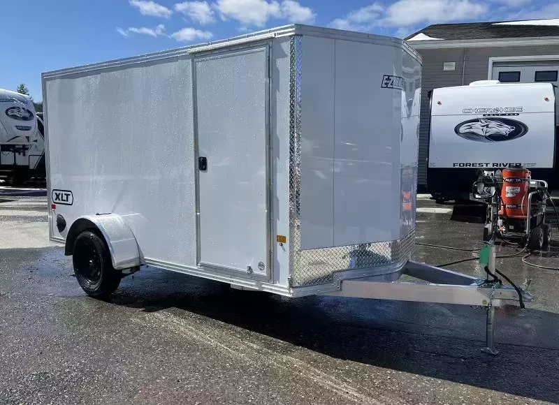 2026 EZ Hauler 6x12 Aluminum Enclosed Cargo Trailer w/Ramp Door. 940 lbs.