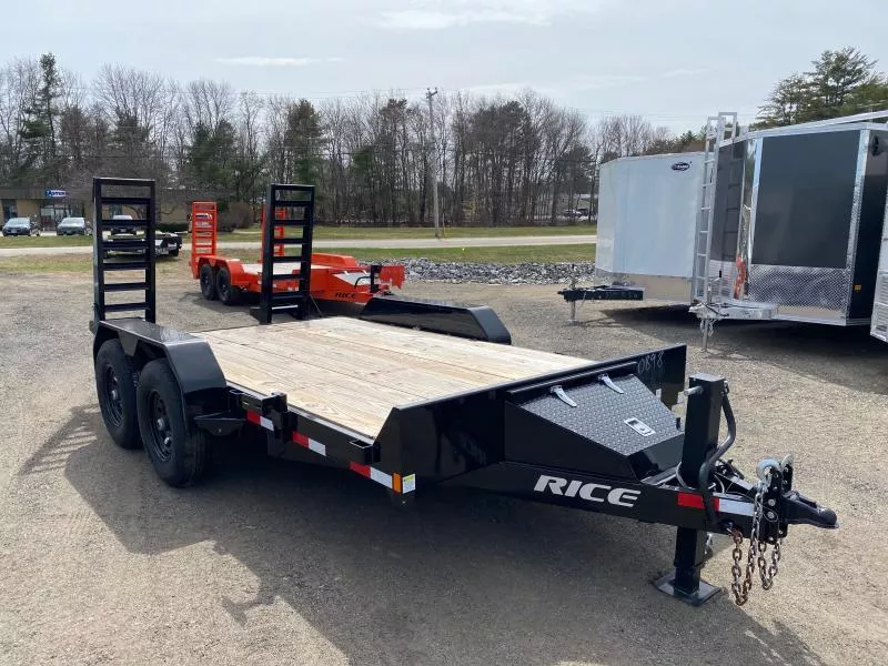 2025 Rice Trailers 7x14 14K LowPro Equipment Trailer w/Ramps & Toolbox