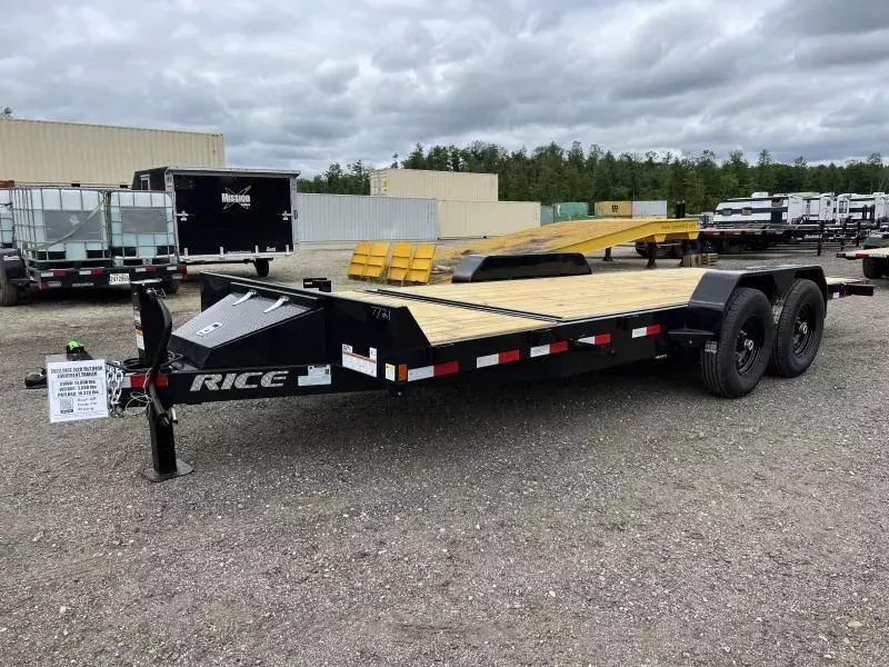 2026 Rice Trailers 7x22 14K Partial Tilt Deck Equipment w/Spare Mount