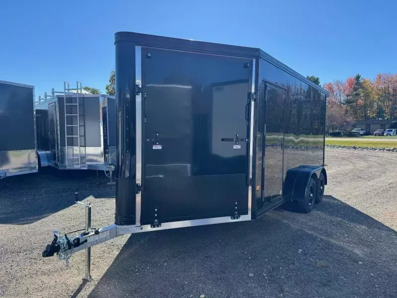 2026 Stealth Trailers 7x14+4.5 Aluminum 2-Place Enclosed Snowmobile Trailer w/Extra Height & Spoiler